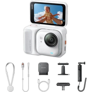 Insta360 Go Ultra מצלמת אקסטרים עם ערכת אביזרים ליוצרים צבע לבן