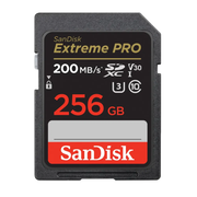 כרטיס זיכרון SanDisk Extreme PRO SD 256GB V30