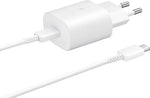 מטען קיר לבן עם כבל USB-C