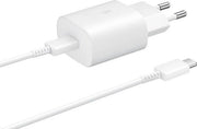 מטען קיר לבן עם כבל USB-C