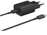 מטען קיר שחור עם כבל USB-C