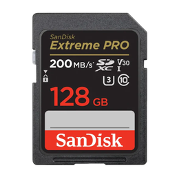 כרטיס זיכרון SanDisk Extreme PRO SD 128GB V30