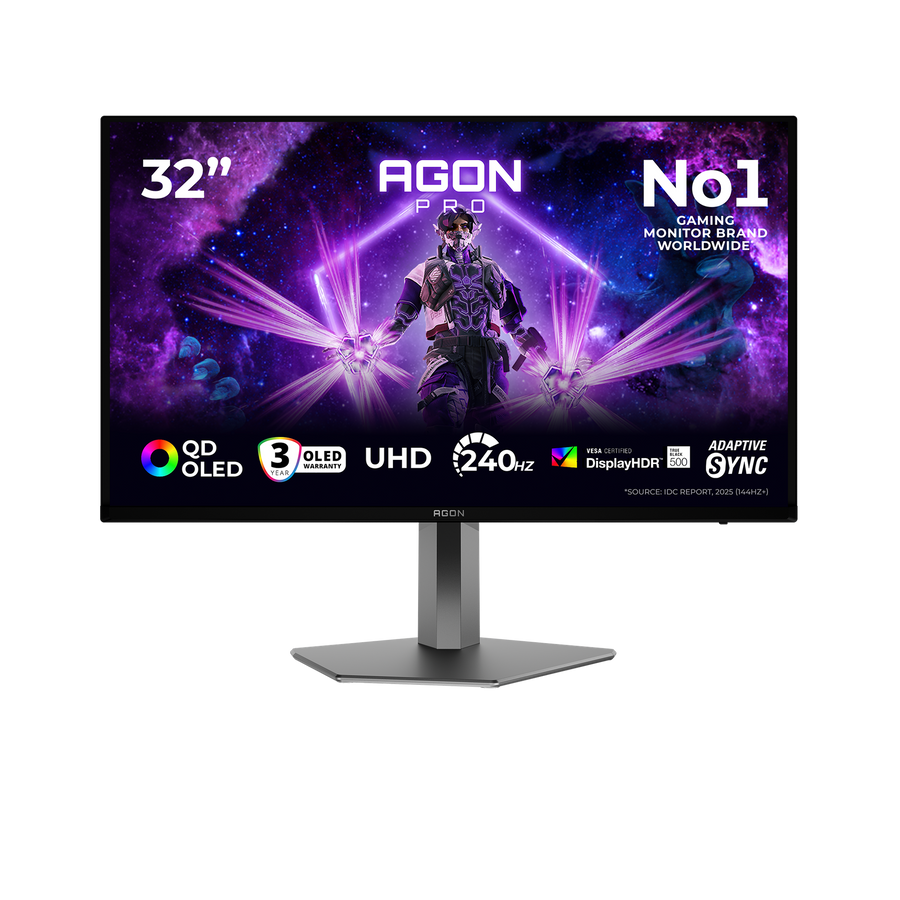 AG326UZD2 – 31.5" 4K QD-OLED Gaming Monitor | 240Hz, 0.03ms | AGON PRO