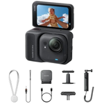 Insta360 Go Ultra מצלמת אקסטרים עם ערכת אביזרים ליוצרים צבע שחור
