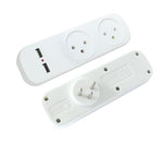 מפצל חשמל FETAYA FET-5055 עם שני שקעי USB