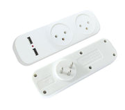 מפצל חשמל FETAYA FET-5055 עם שני שקעי USB