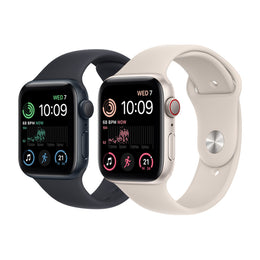 שעון חכם צבע לבן Apple Watch SE 2nd Gen 44mm Aluminum Case Sport Band GPS