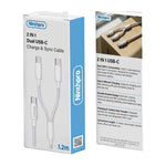 Ninthpro Cable 2IN1 USB-C To C/C כבל טעינה