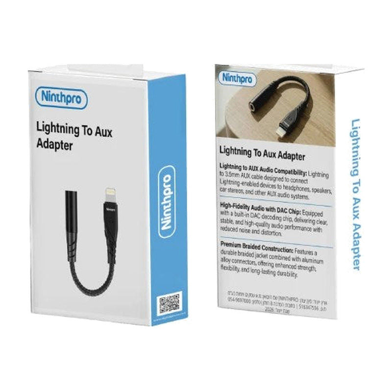 Ninthpro Adapter מתאם Lightning To Aux
