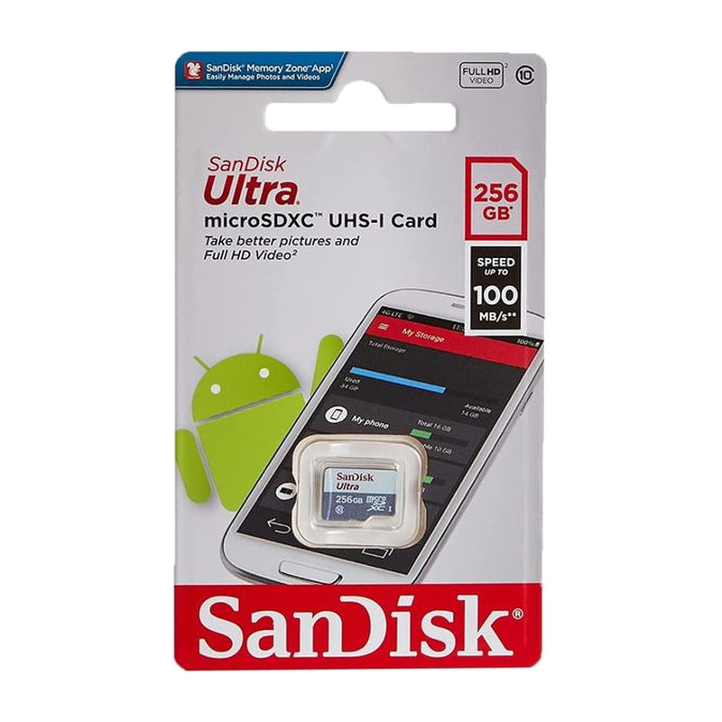 SanDisk Ultra MicroSDXC UHS-I כרטיס זיכרון 256GB