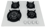 כיריים גז 4 להבות זכוכית לבנה Muller ML-6030GW